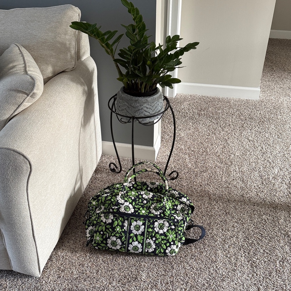 Floral Green and Blue Travel duffel bag - Picture 2 of 7
